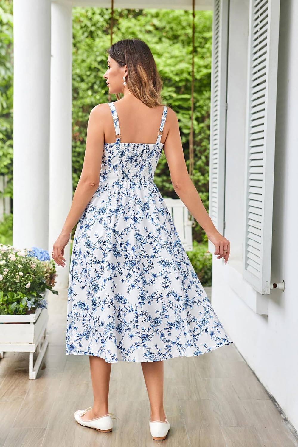 Scarlet Darkness Women's Floral Corset Dress with Pockets for Summer Spring