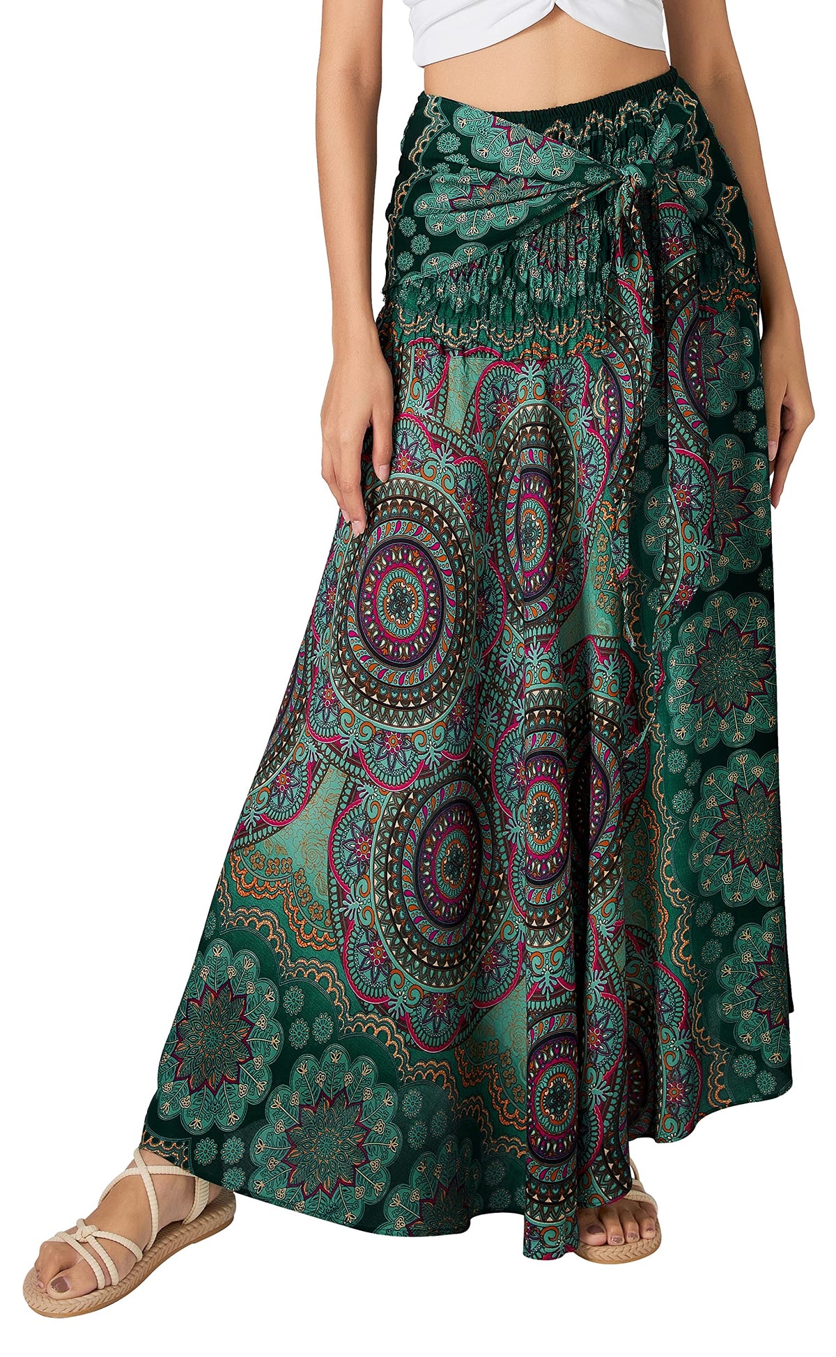 Joob Joob Long Boho Skirts for Women - Bohemian Hippie Maxi Summer Skirt