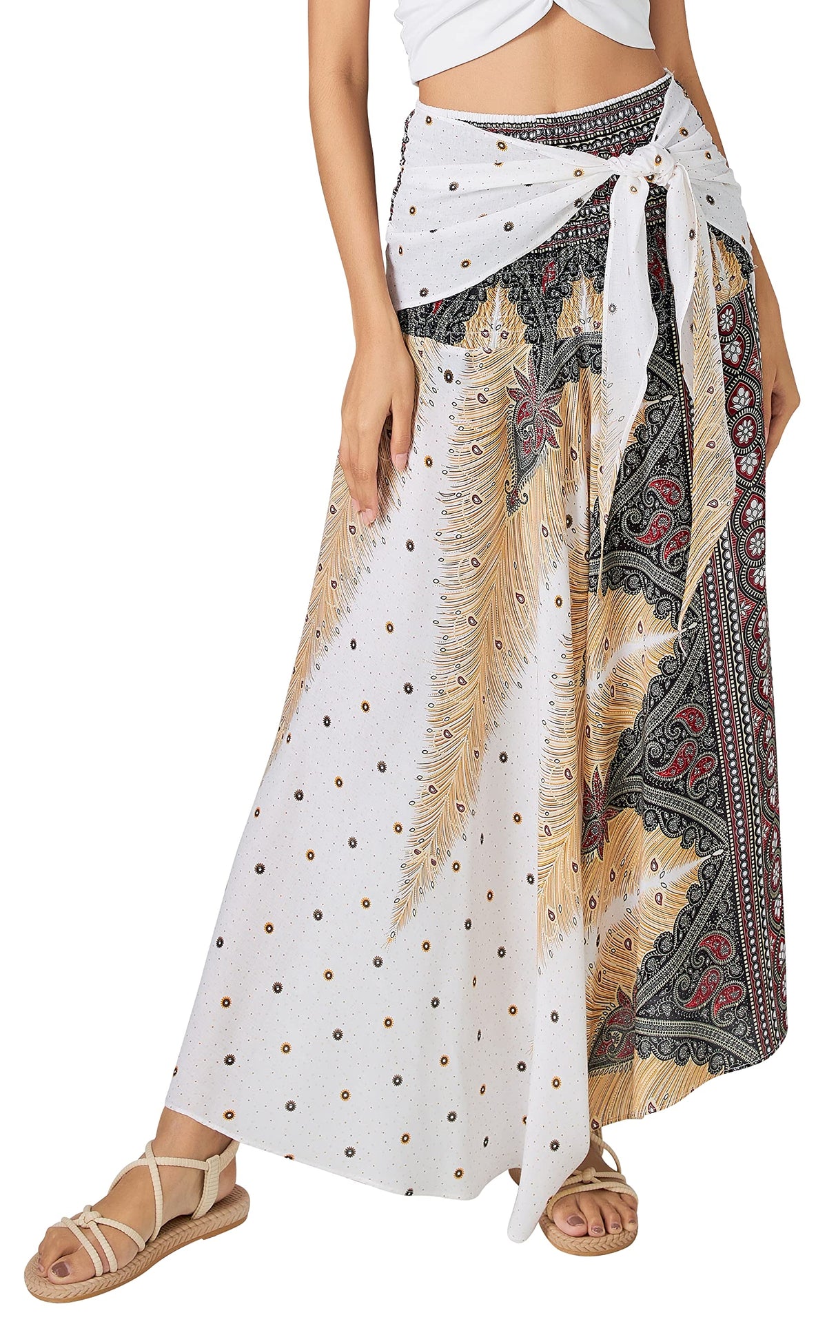 Joob Joob Long Boho Skirts for Women - Bohemian Hippie Maxi Summer Skirt
