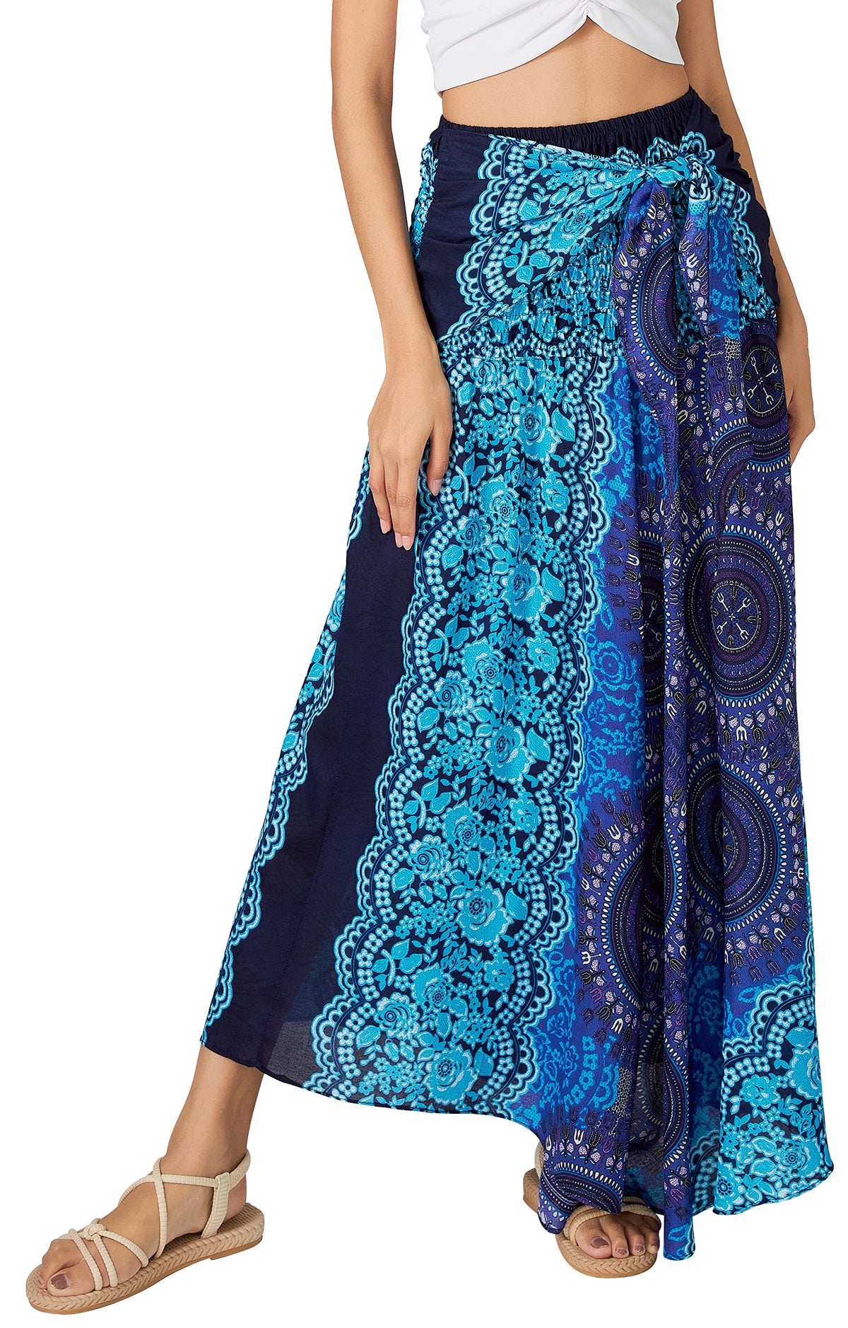 Joob Joob Long Boho Skirts for Women - Bohemian Hippie Maxi Summer Skirt