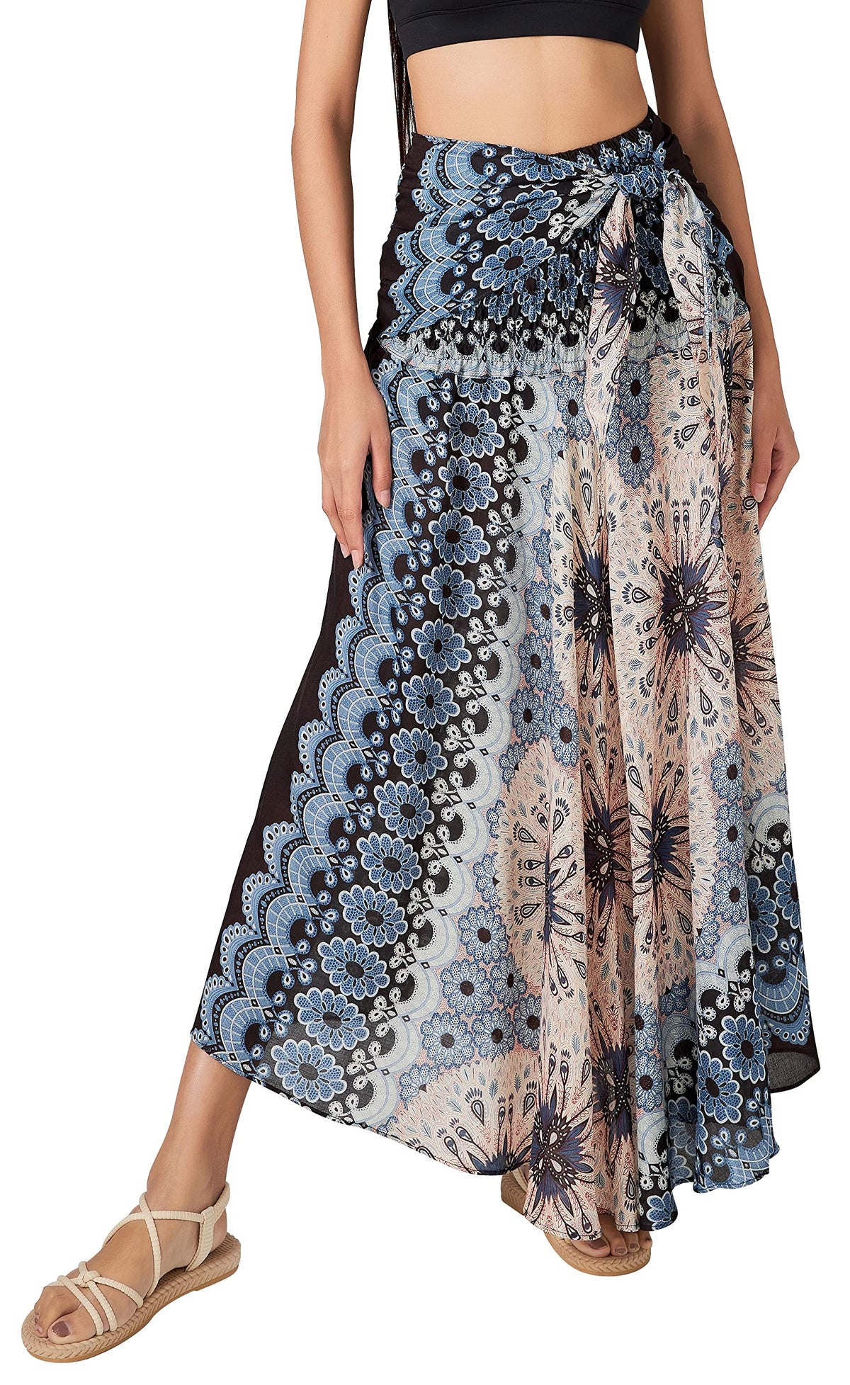Joob Joob Long Boho Skirts for Women - Bohemian Hippie Maxi Summer Skirt