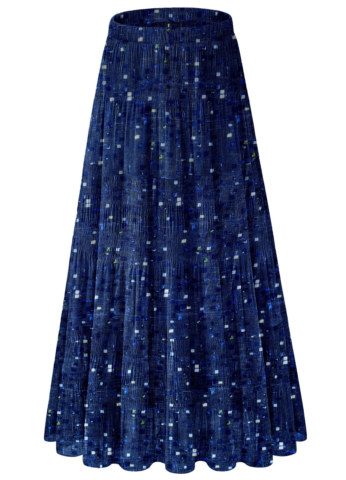 Women's Chiffon White Flowy Maxi Skirts Boho Summer Elastic Waisted Pleated A Line Long Skirt for Women 2026
