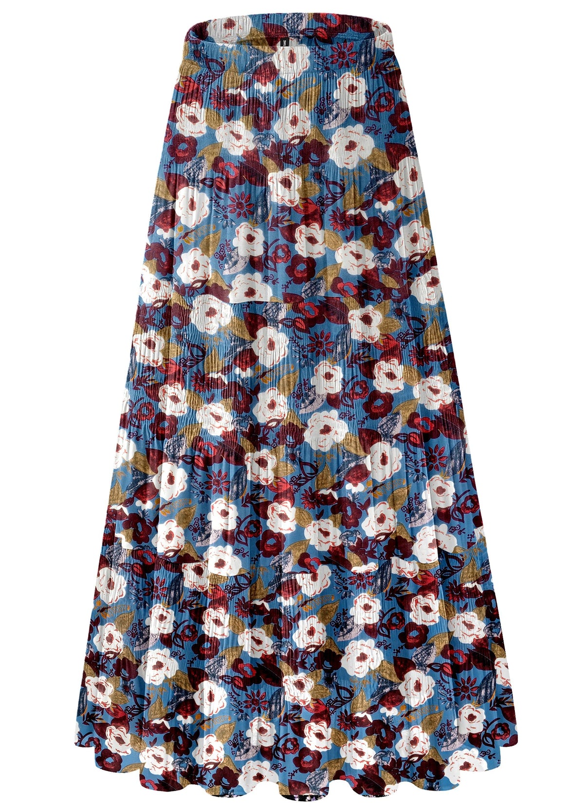Women's Chiffon White Flowy Maxi Skirts Boho Summer Elastic Waisted Pleated A Line Long Skirt for Women 2026