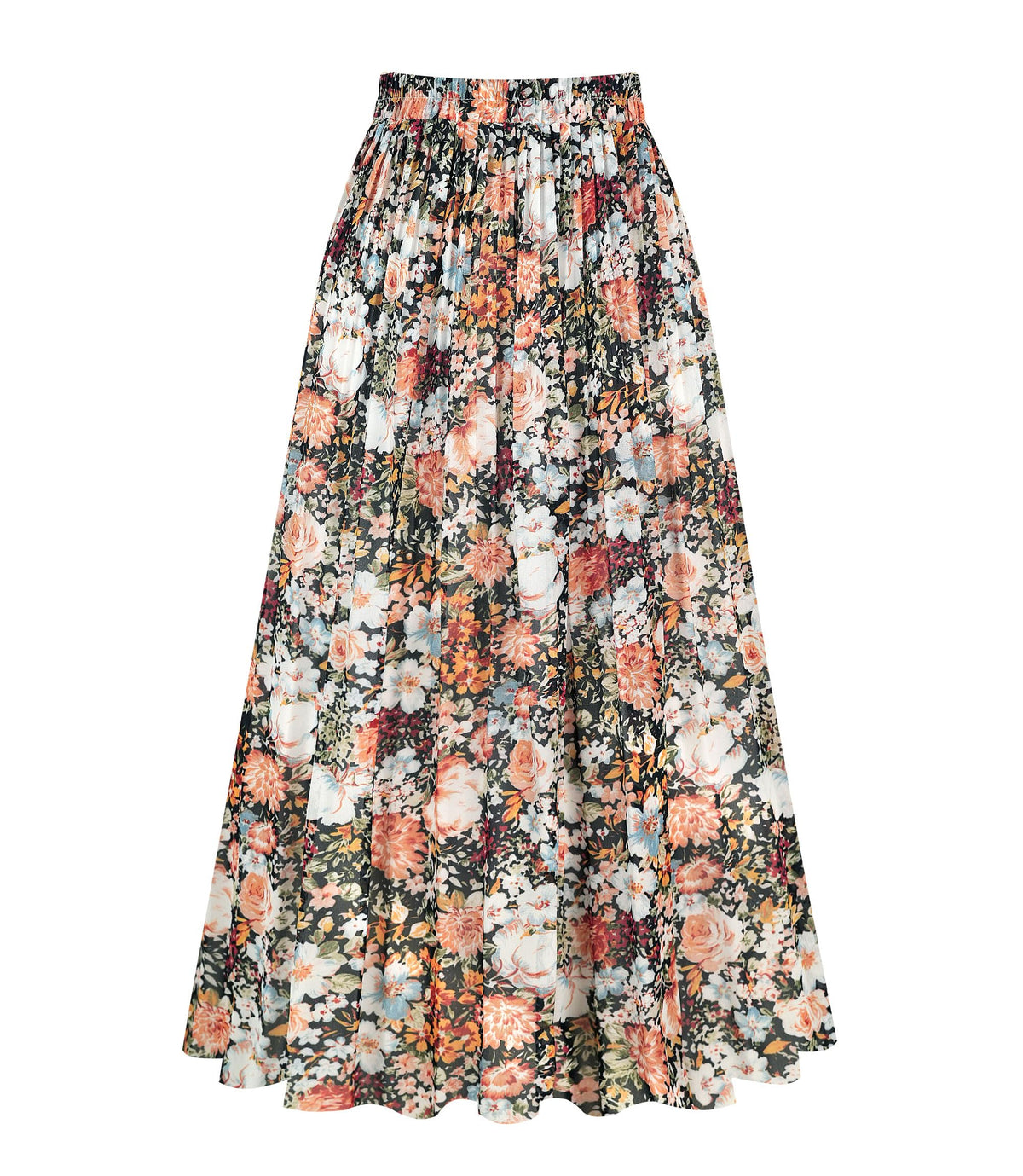 Kingfancy Women's Pleated Skirt A-Line Midi Skirts