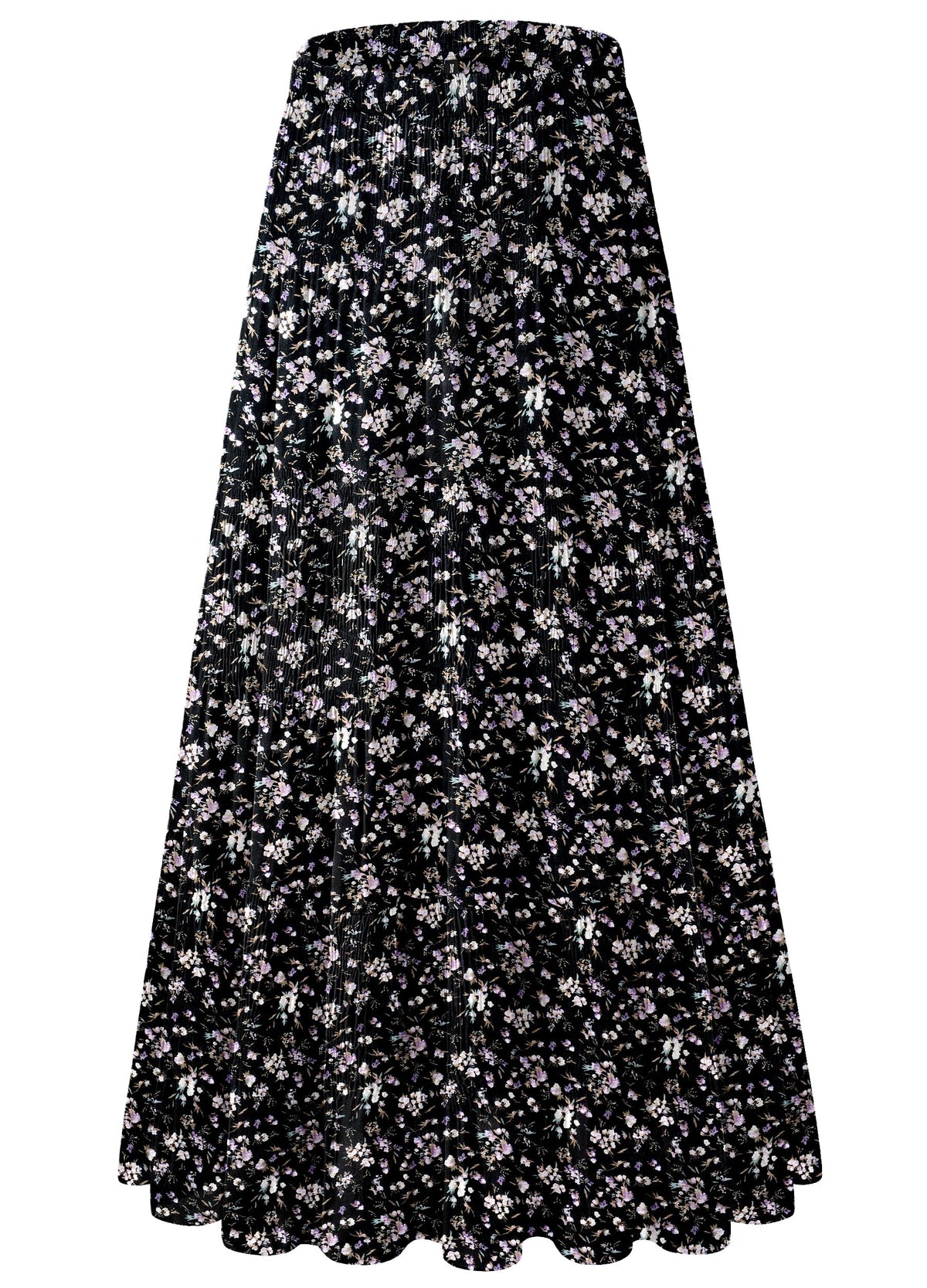 Women's Chiffon White Flowy Maxi Skirts Boho Summer Elastic Waisted Pleated A Line Long Skirt for Women 2026
