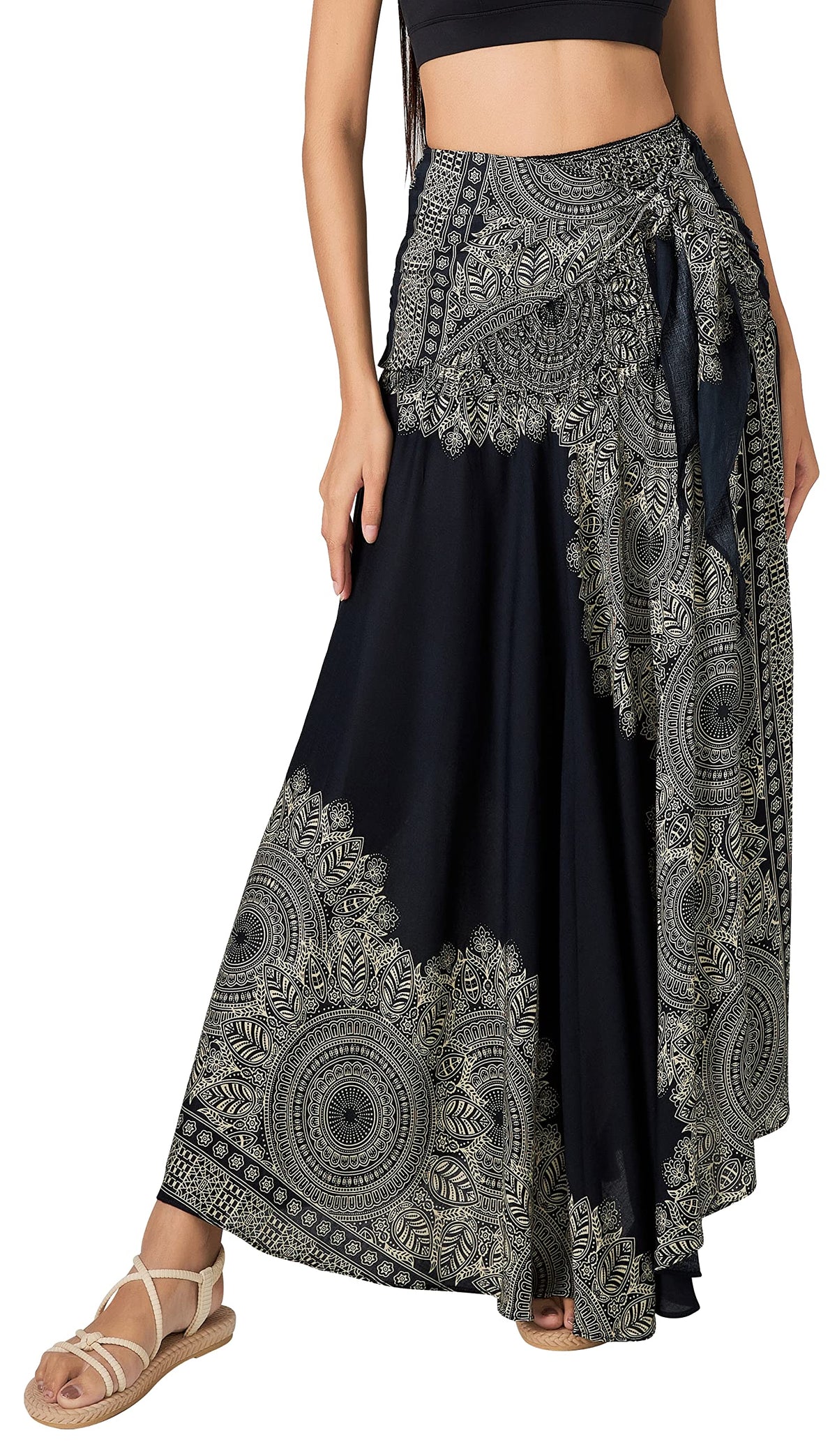 Joob Joob Long Boho Skirts for Women - Bohemian Hippie Maxi Summer Skirt