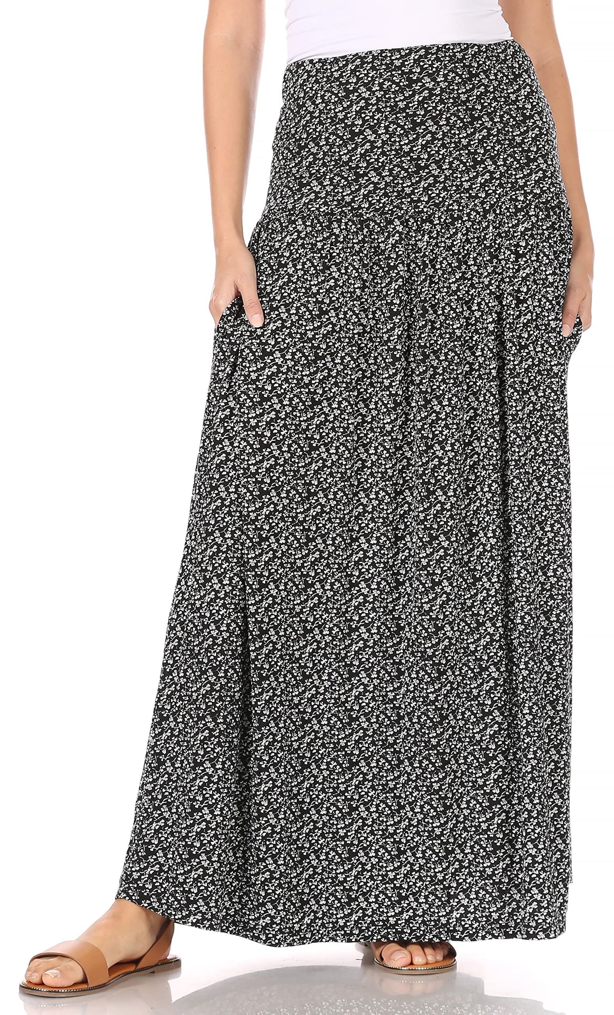 Simlu Maxi Skirts for Women Ankle Length Skirt Casual Long Skirt High Waisted Maxi Skirt Reg and Plus Size Skirt Long Skirt