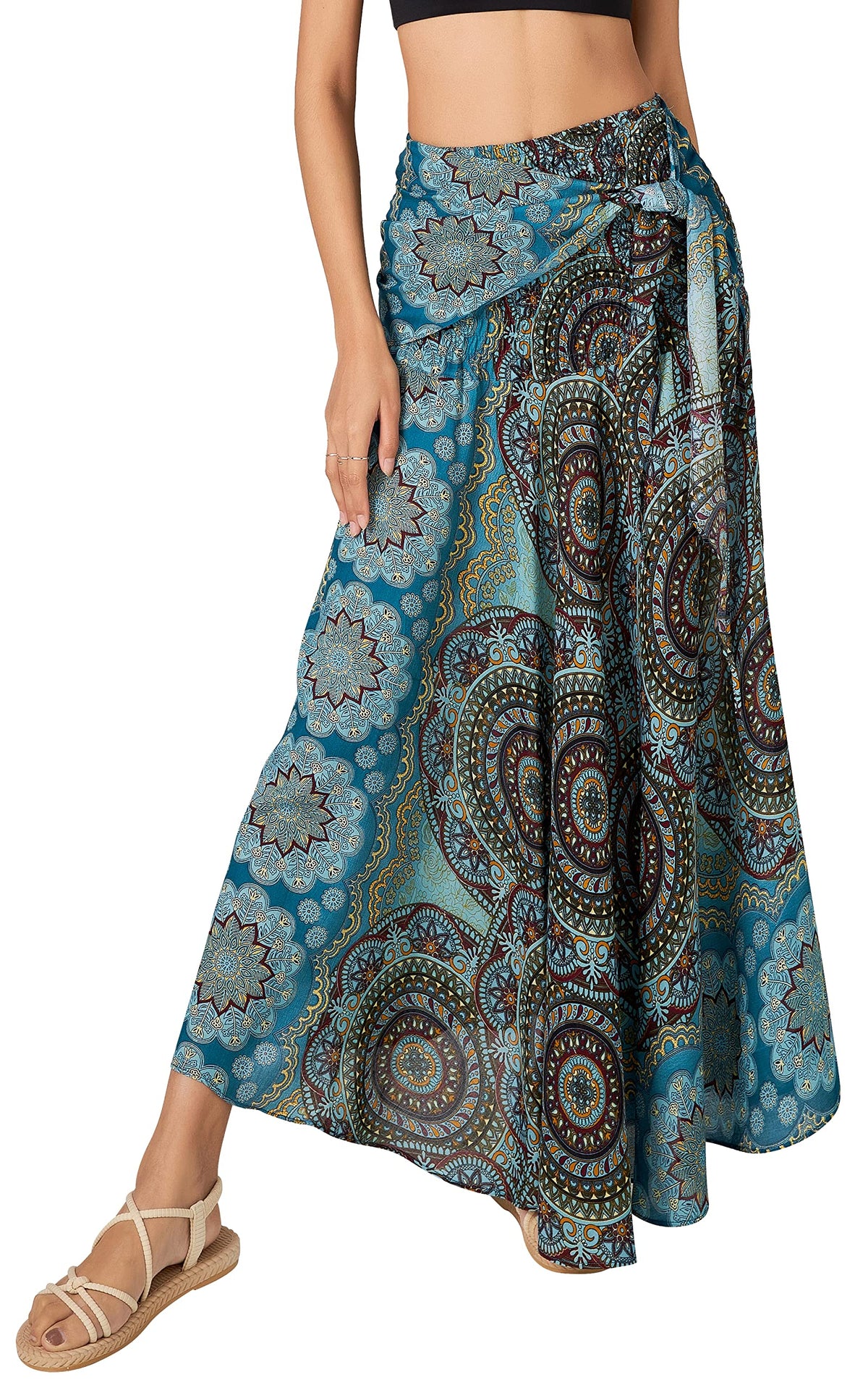 Joob Joob Long Boho Skirts for Women - Bohemian Hippie Maxi Summer Skirt