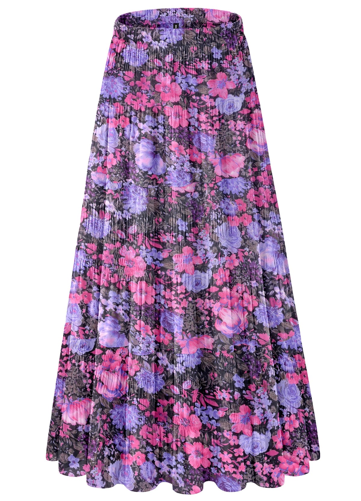 Women's Chiffon White Flowy Maxi Skirts Boho Summer Elastic Waisted Pleated A Line Long Skirt for Women 2026